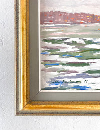 Sage green waters 18.5" x 15"