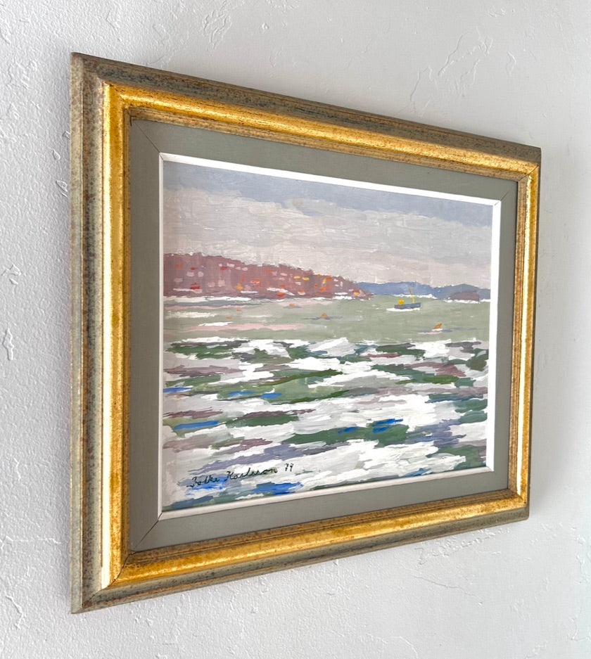 Sage green waters 18.5" x 15"