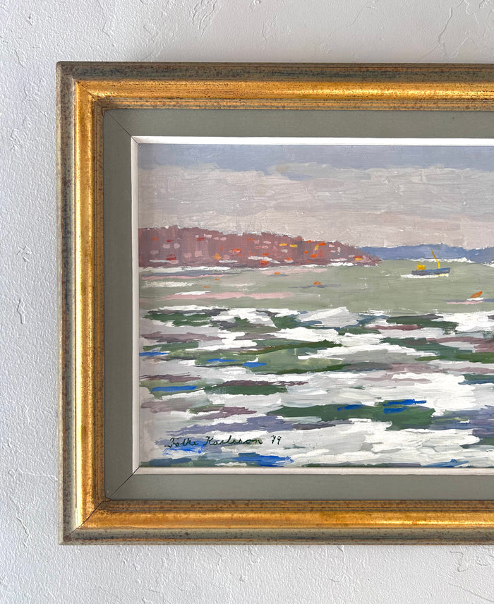 Sage green waters 18.5" x 15"