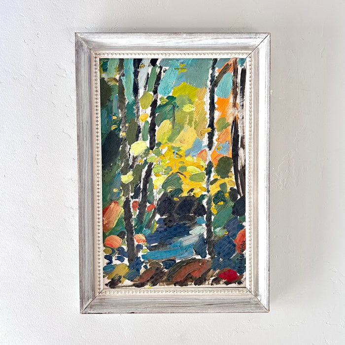 Impressionist fall forest 14.5” x 21”