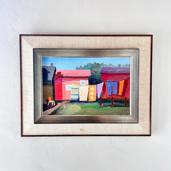 Colorful clothes line 19” x 15”