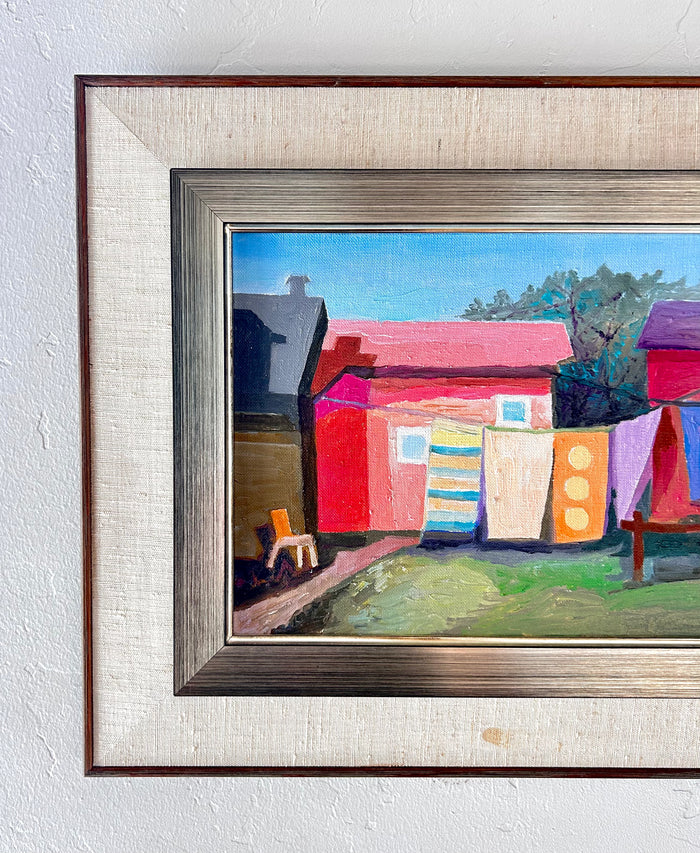 Colorful clothes line 19” x 15”