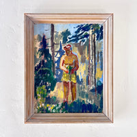 Man in the woods 13” x 16”