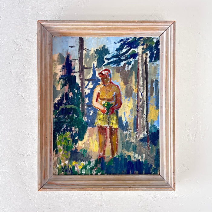 Man in the woods 13” x 16”