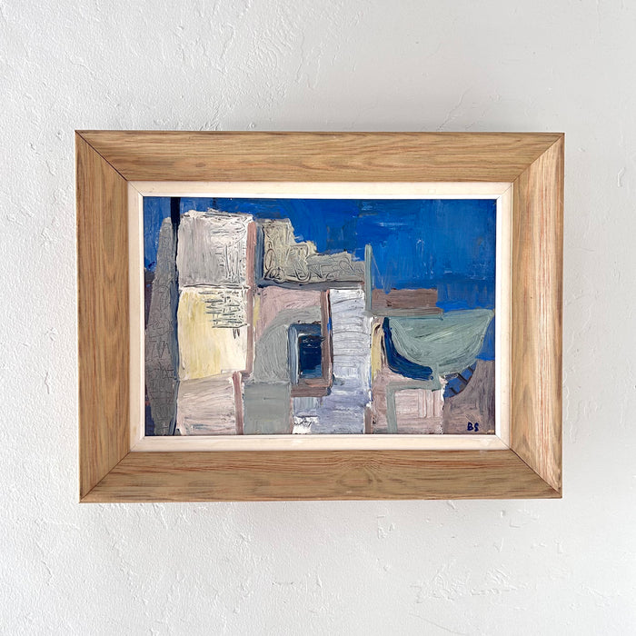 Abstract cubist city 17.5” x 13.5”