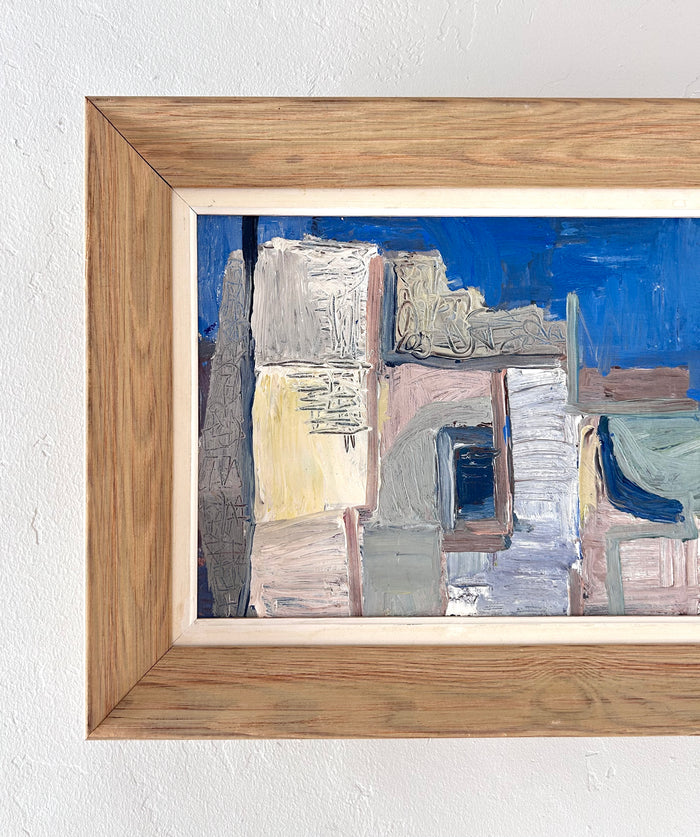 Abstract cubist city 17.5” x 13.5”