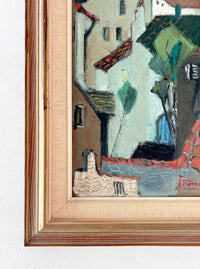 Hilly cubist village 16” x 25.5”