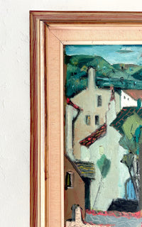 Hilly cubist village 16” x 25.5”