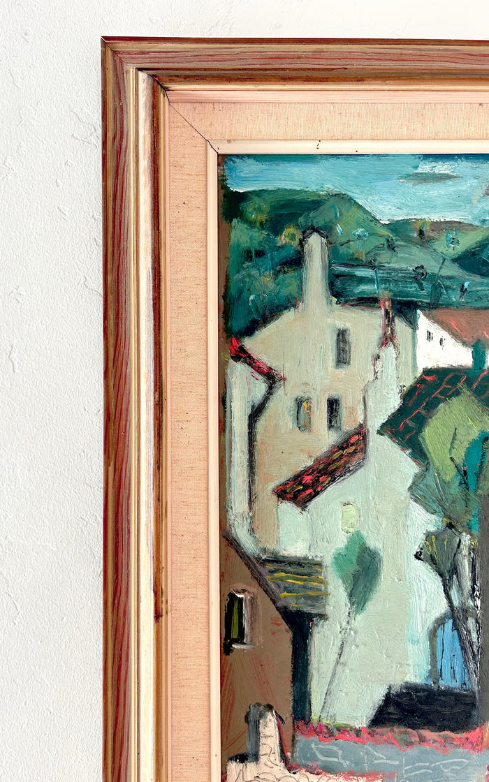 Hilly cubist village 16” x 25.5”