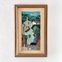 Hilly cubist village 16” x 25.5”