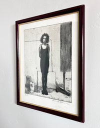Woman in black etching 11” x 13”