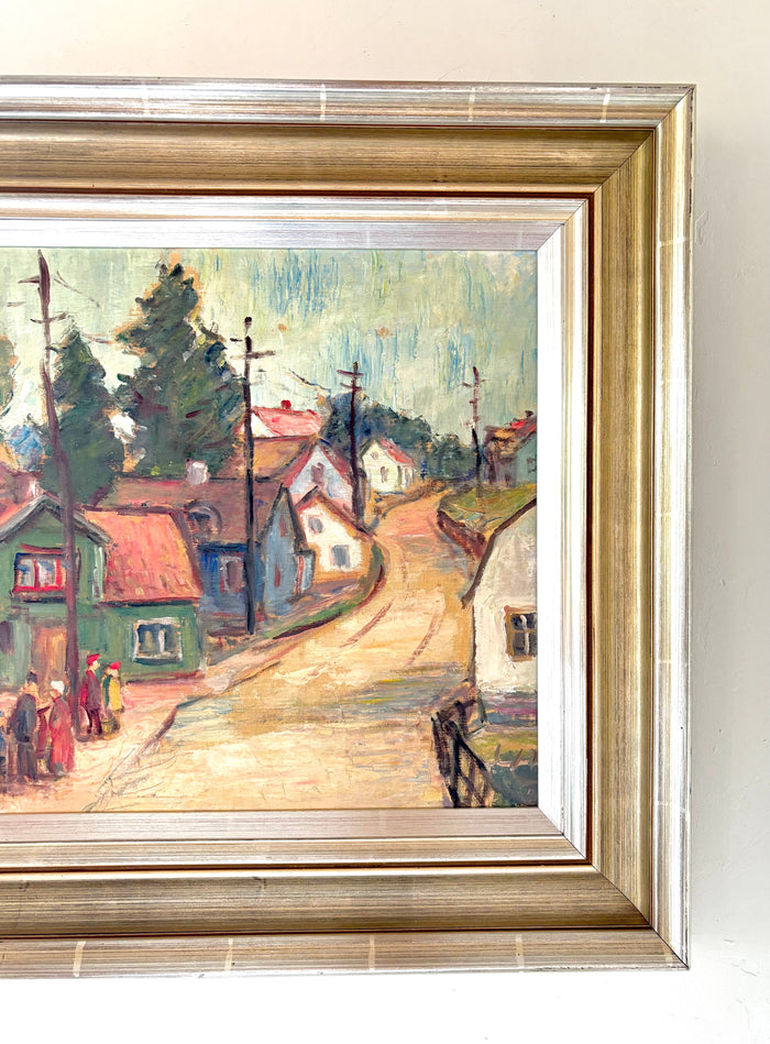 Quaint town scene 22" x 19"