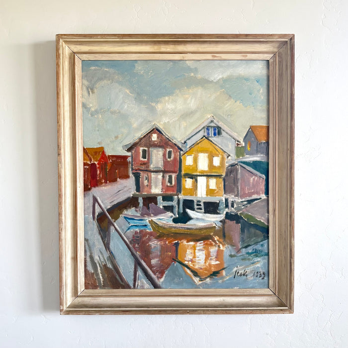Scandinavian house boats 28.5" x 34"