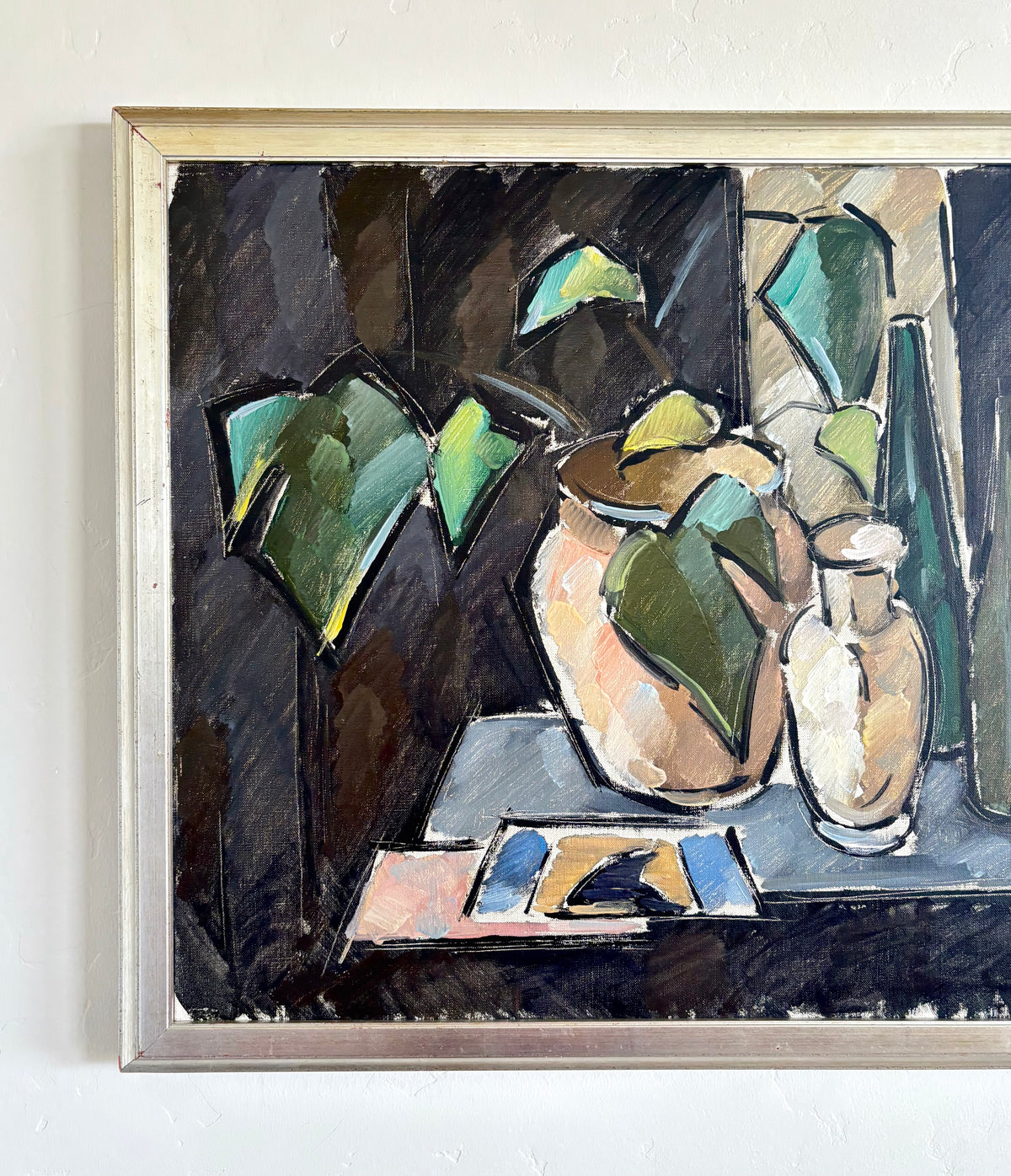 Olive green and nude still life 28" x 22"