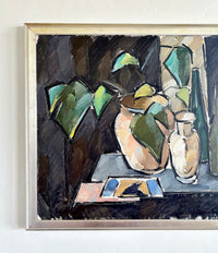 Olive green and nude still life 28" x 22"