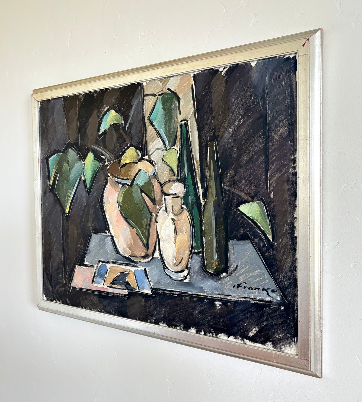 Olive green and nude still life 28" x 22"