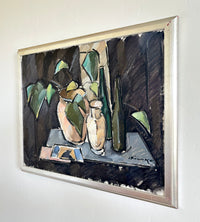 Olive green and nude still life 28" x 22"