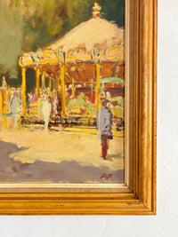 Impressionist park crowd 29" x 23"