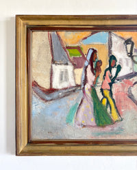Colorful Cubist family 34" x 30"