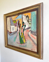 Colorful Cubist family 34" x 30"