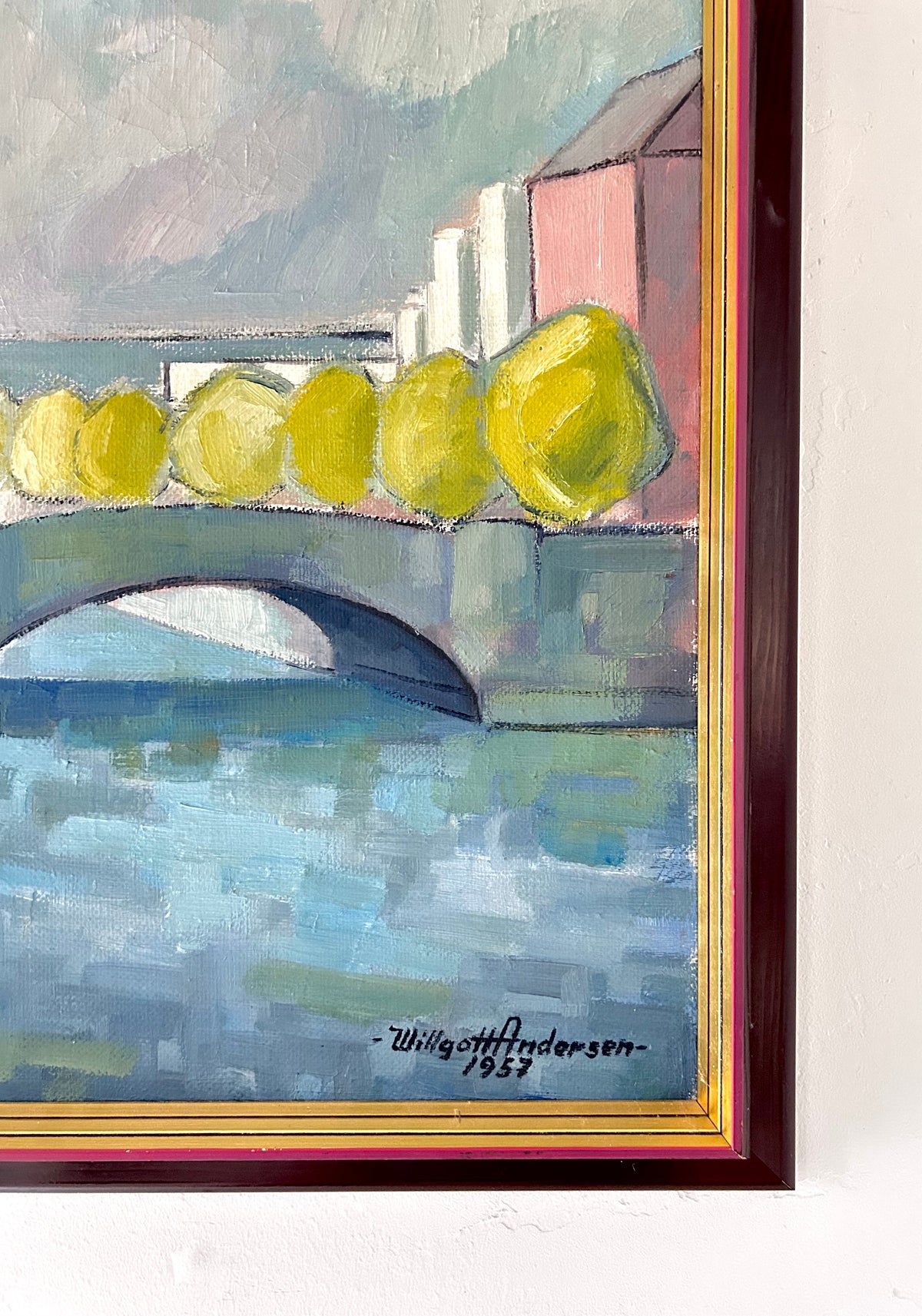 Trees on a bridge 19” x 22.5"