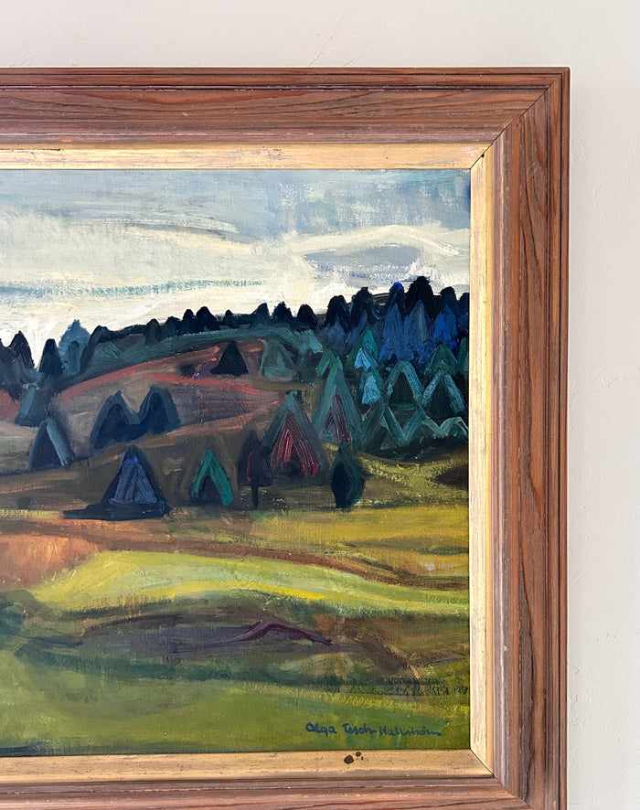 Geometric forest 24.5” x 24"