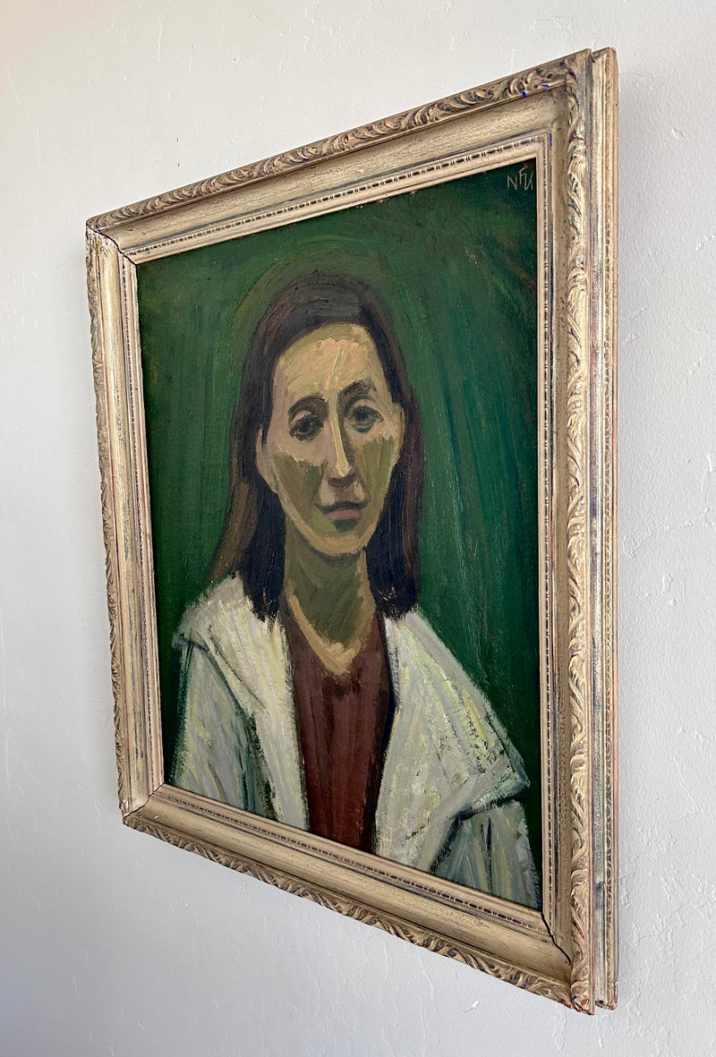 Jade green portrait 24" x 27"