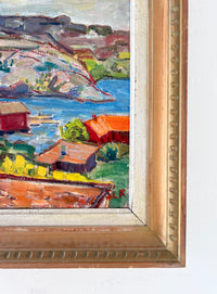 Red houses on the coast 18" x 19.5"