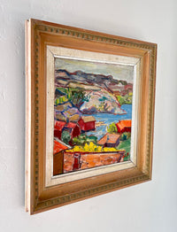 Red houses on the coast 18" x 19.5"