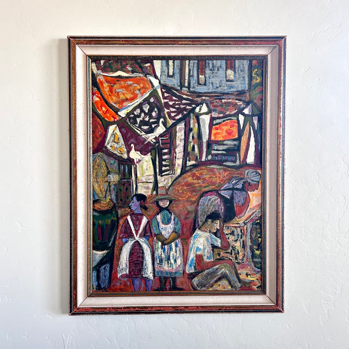 Cubist South American street 23" x 29.5"