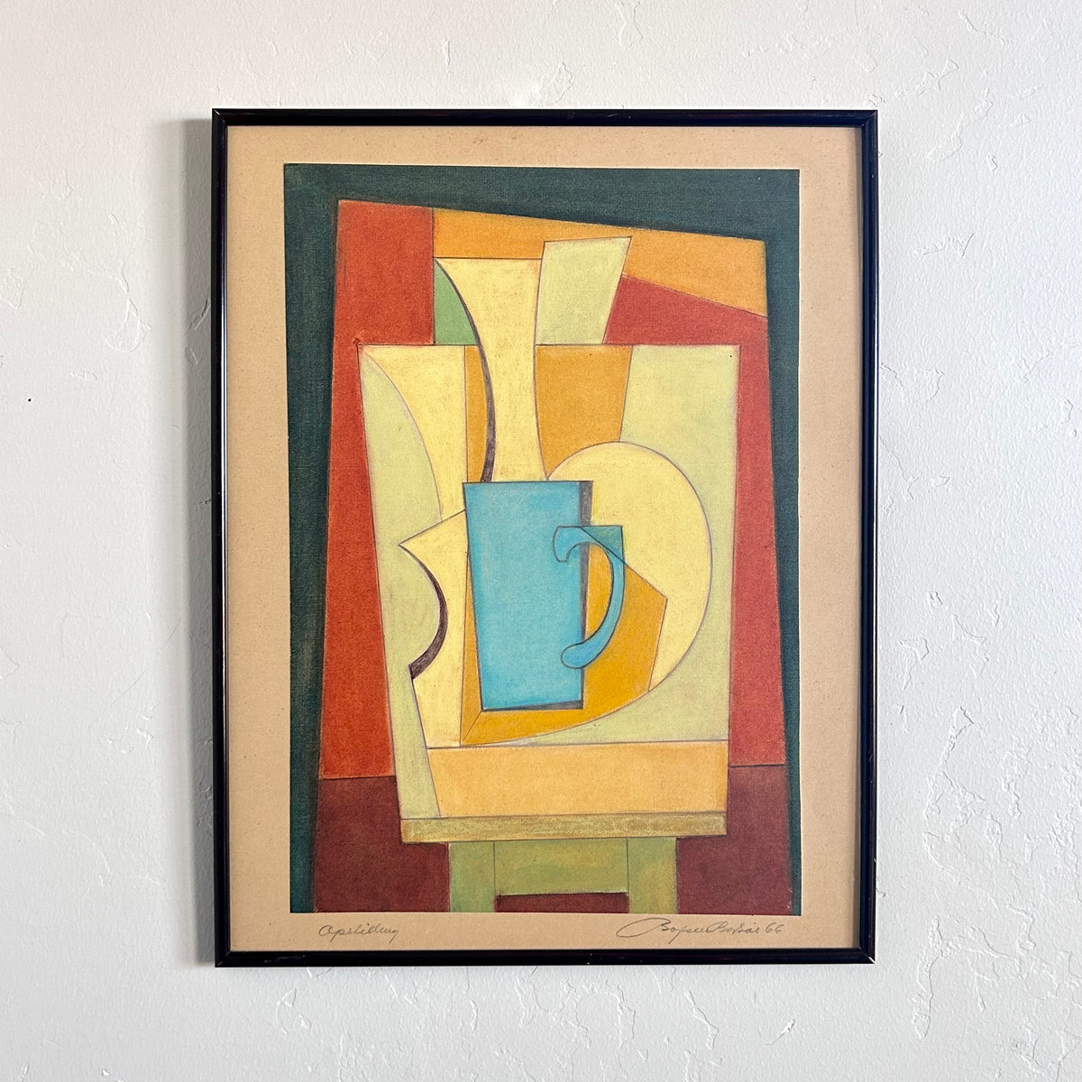 Blue mug composition 15.5" x 20"