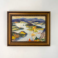 Mountain lake landscape 15.5” x 12.5”