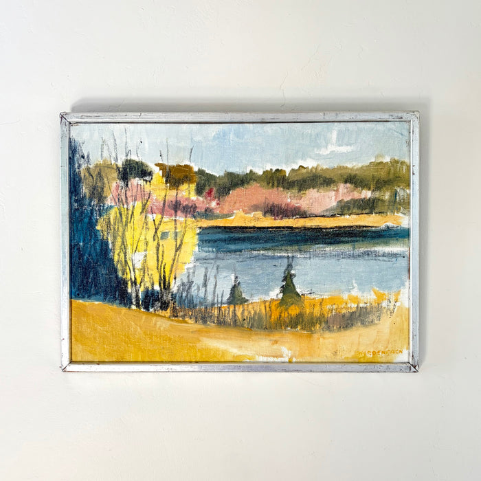 Gestural lake scene 22” x 16”