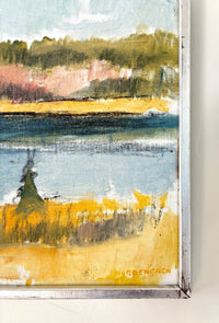 Gestural lake scene 22” x 16”