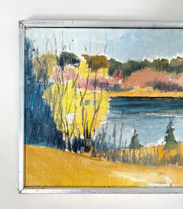 Gestural lake scene 22” x 16”