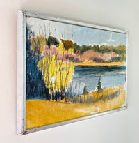 Gestural lake scene 22” x 16”