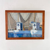 Docked boats 17.5” x 13”