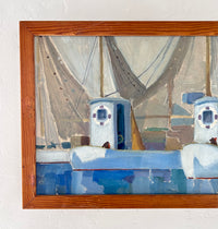 Docked boats 17.5” x 13”