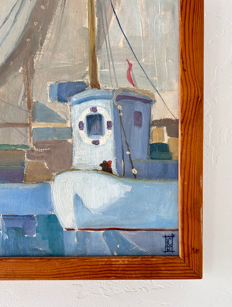 Docked boats 17.5” x 13”