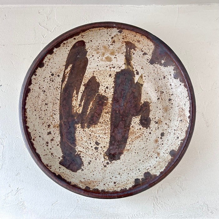 Gestural pottery plate