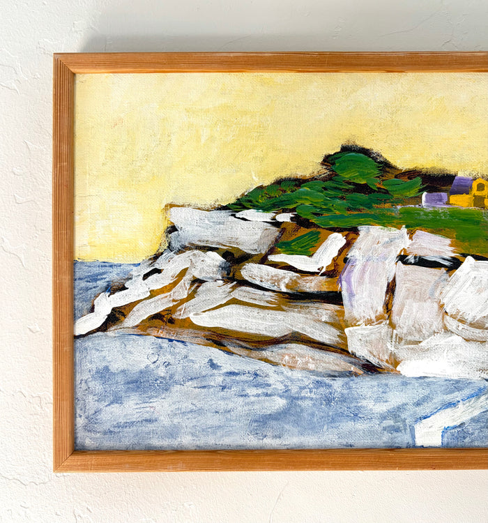 Abstract seaside cliffs 14” x 10”