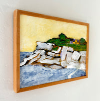 Abstract seaside cliffs 14” x 10”