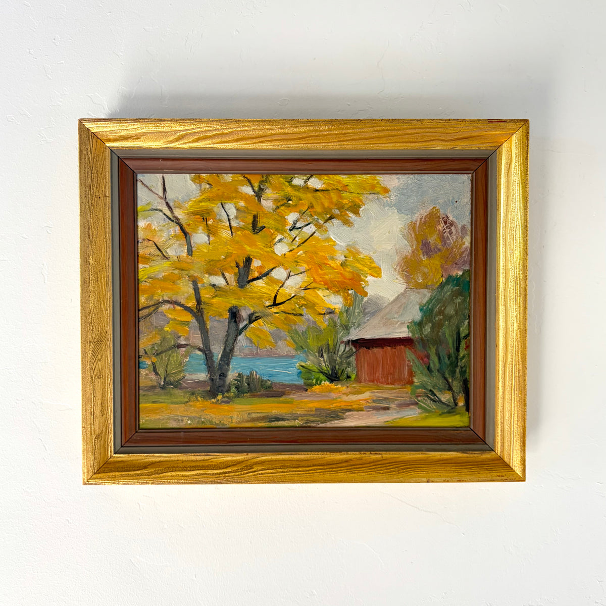 Golden fall tree 17” x 14”