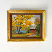 Golden fall tree 17” x 14”
