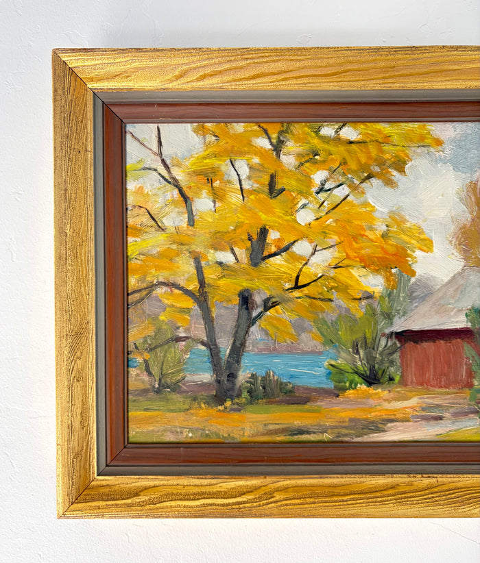 Golden fall tree 17” x 14”