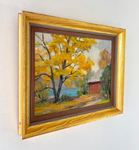 Golden fall tree 17” x 14”