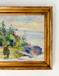 Impressionist trees by the sea 20” x 16.5”