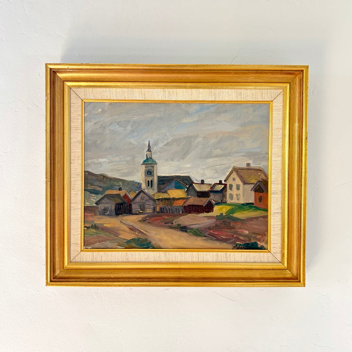 Mid century town 20.5” x 17.5”