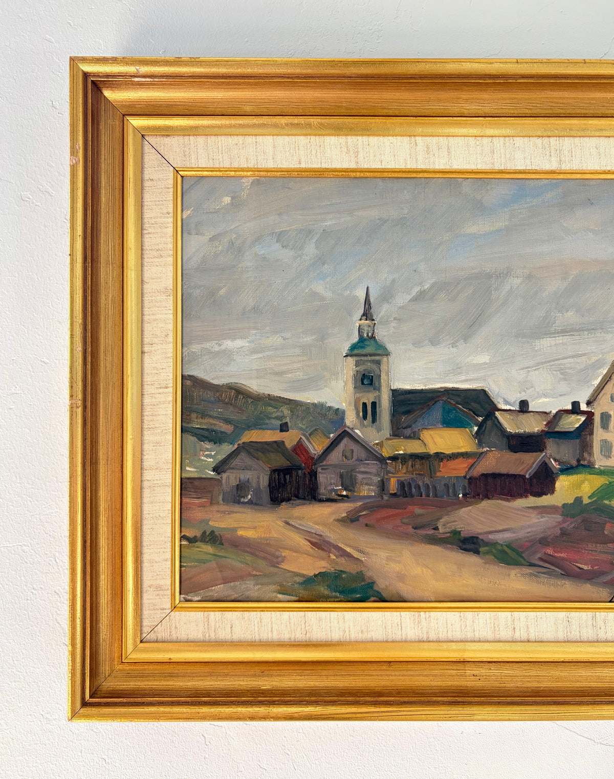 Mid century town 20.5” x 17.5”