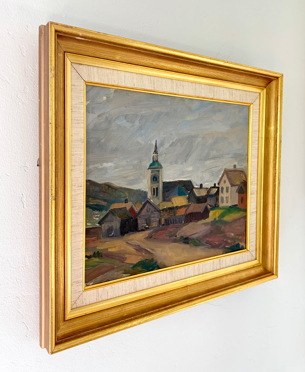 Mid century town 20.5” x 17.5”